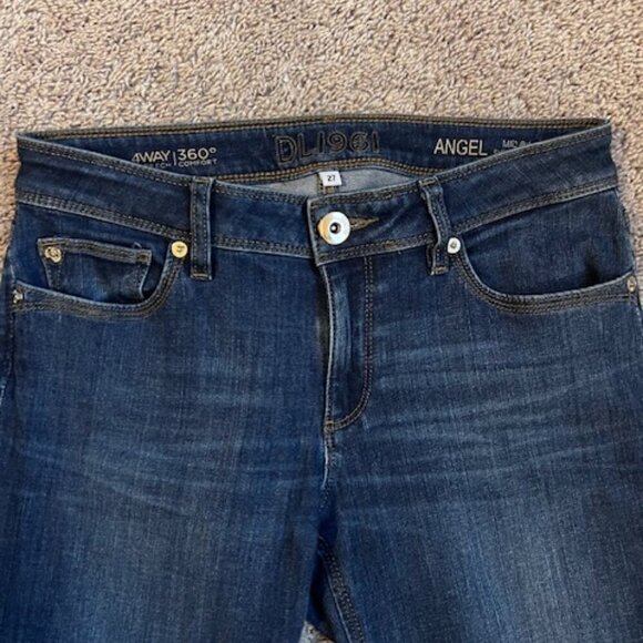 DL1961 Blue Angel Mid Rise Skinny Ankle Park 360 Comfort Stretch Denim Jeans 27 - Picture 4 of 8